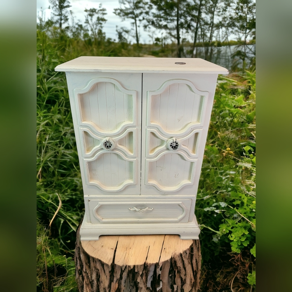 BIG Vintage Jewelry Box Armoire (OVER 19" TALL!) MADE IN JAPAN